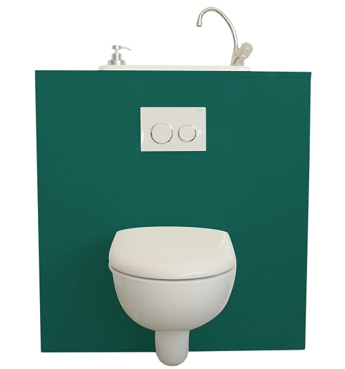 Geberit wall-hung toilet with WiCi Boxi integrated washbasin - Dublin